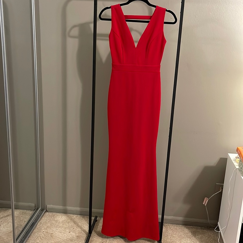 Windsor red long sleeveless dress size Xs